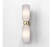 Maytoni aplique de pared Antic, 2 luces, dorado/blanco, cristal True