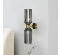 Maytoni aplique de pared Antic, 2 luces, dorado/gris, cristal True