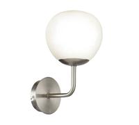 Maytoni aplique de pared Erich, color níquel, vidrio/metal, 1 luz