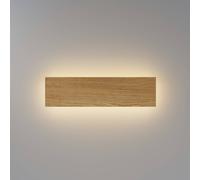 Maytoni Aplique de pared LED BASIC TEXTURE, madera, 30 cm de ancho, CCT