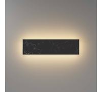 Maytoni Aplique de pared LED BASIC TEXTURE, negro, ancho 30 cm, mármol, CCT