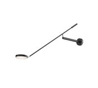 Maytoni aplique de pared LED Fad, negro, metal 100 cm regulable True