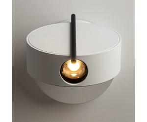 Maytoni aplique de pared LED Nuance, blanco / negro, Ø 10 cm EC:EPREL:1765273