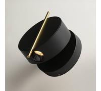 Maytoni aplique de pared LED Nuance, negro / dorado, Ø 10 cm EC:EPREL:1765276