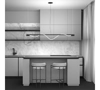 Maytoni aplique de pared LED Tau, color dorado, altura 84 cm, aluminio True