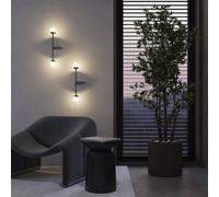 Maytoni Aplique de pared LED Touch, negro, altura 48 cm, atenuable EC:EPREL:1827502