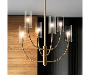 Maytoni Arco lámpara colgante 6 pantallas vidrio