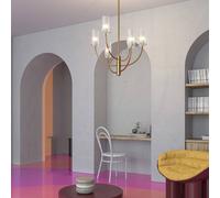 Maytoni Arco lámpara colgante con 3 pantallas de cristal