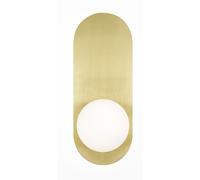 Aplique de pared Maytoni Bao, dorado/blanco, altura 31 cm, cristal, G9