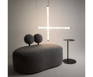 Maytoni Cosmo lámpara colgante LED, negro, longitud 98 cm, cristal EC:EPREL:1827459