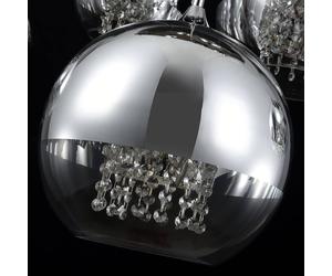 Maytoni Fermi colgante 5 luces cortina de cristal