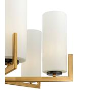 Maytoni Fortano de araña 6 luces pantallas vidrio