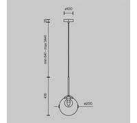 Maytoni lámpara colgante Basic forma, transparente/dorada, 1 luz, cristal