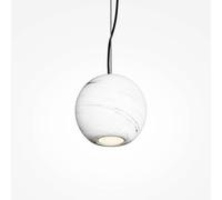 Maytoni Lámpara colgante BASIC TEXTURE, blanca, Ø 12 cm, mármol, GU10