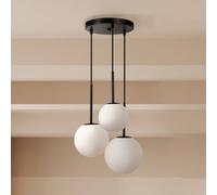 Maytoni lámpara colgante Forma básica, negro, Ø 40 cm, 3 luces de cristal