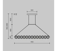 Maytoni Amulet lámpara colgante 1x22 W transparente-oro MOD555PL-L18G3K