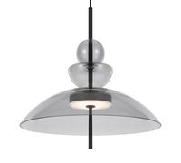 Maytoni lámpara colgante LED Bangkok, Ø 40 cm, gris claro, cristal EC:EPREL:1827462
