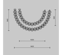 Maytoni lámpara colgante LED Golden Cage, 2 piezas, altura 84 cm True
