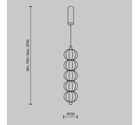 Maytoni lámpara colgante LED Golden Cage, vertical, Ø 13,9 cm EC:EPREL:1827454