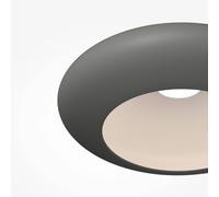Maytoni Plafón LED Aros, gris oscuro, Ø 40 cm, metal, 3000 K