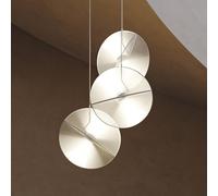 Maytoni Reflex lámpara colgante LED, pantallas de tela, 3 luces.