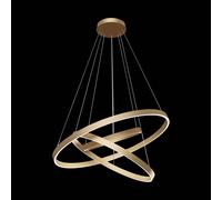 Maytoni Rim colgante LED, 840, 3 anillos, latón