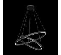 Maytoni Rim LED lámpara colgante, 840 2 aros negro