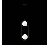 Maytoni Ring colgante 2 luces negro/blanco True