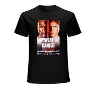 Mayweather Vs Canelo Who Is The One Cool Boxing Fight Card Fan Poster Print Unisex T-Shirts Men tee Cotton Tops Black Shirt S