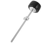 Maza de Bombo de Repuesto Eje Metálico y Cabezal Redondo | Negro, Plástico y Metal, Compatible Pedal y Batería Acústica, para Principiantes y Profesionales