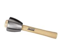 Maza de cantero con cabeza de acero al carbono forjado y mango de madera.