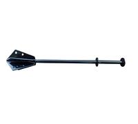 Maza medieval hecha a mano con púas - Maza negra de metal sólido con mango redondo de 5 picos de agarre envuelto en piel, plateado, Medium