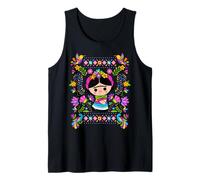 Mazahua Muñeca de Trapo Flowers Heritage Latina Power Otomí Camiseta sin Mangas