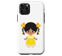 Mazahua Traditional Mexican Lele Doll Adelita Mexicana Otomi Carcasa para iPhone 11 Pro