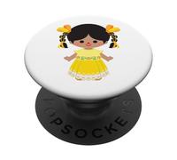 Mazahua Traditional Mexican Lele Doll Adelita Mexicana Otomi PopSockets PopGrip Adhesivo