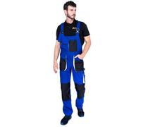 MAZALAT work wear Mono Azul - Mono de trabajo para hombre unisex de tela resistente con rodilleras reforzadas | Clasificación de trabajo para hombre agricultor, mecánico, pintor, jardinería