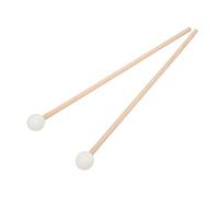 Mazas para Xilófono de 2 Piezas, Mango de Arce, Cabeza de Goma, Sonido Claro y Brillante - Alta Durabilidad, Resistente al Desgaste, Para Marimba y Percusión (Blanca)