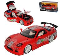 Mazda RX7 Dominik Toretto Rojo 1991-2002 Fast & Furious 8 The Fast and The Furious 1/24 Jada Modelo Coche