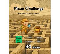 Maze Challenge - Easy Vol. 1: Fun Maze Challenge Book for Kids & Adults with Square, Triangle, Hexagon and Circle