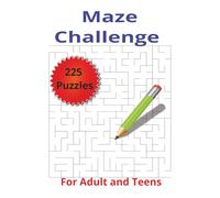 Maze Challenge: Maze Puzzle with 225 puzzle | Gift for Vacations, Holidays and Free time.