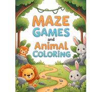Maze & Color: Animal Adventures: Over 50 Pages of Mazes and Adorable Animal Coloring Fun