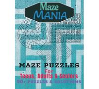 Maze Mania- Stress Relief Puzzle Book: 50+ Brain Boosting Puzzles for Focus, Stress Relief, Brain Training, Memory & More | 100 pages | Perfect gift for Mental Wellness, Calm & Relaxation.
