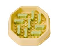 Maze Pattern Feeding Bowl - Anti Choking Dish for Canine Mealtime Training | Raised Design with Non Slip Base & Portion Control Structure for Dogs Puppy Pet Cat Water Intake Small Medium Large