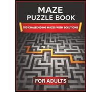 Maze Puzzle Book for Adults: 100 Challenging Modern Rectangular Mazes - Relaxing Brain Games
