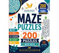 Maze Puzzles with Keys - Volume 1: 200 Easy to Medium Maze Puzzles for Kids, Teens & Adults | Improve Focus, Problem Solving, Concentration & Logical Thinking
