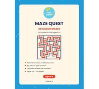 Maze Quest: 40 Color Mazes: Fun Maze Activity Book for Kids Ages 4-8 with Easy to Challenging Puzzles and Full Solutions (HelloPupika Activity Books)