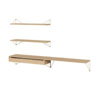 Maze Sistema de estanterías Pythagoras Bundle D roble-latón