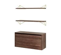 Maze Sistema de estanterías Pythagoras Bundle F nogal-latón