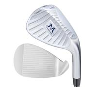 MAZEL Cuñas de golf forjadas de 48, 50, 52, 54, 56, 58, 60 grados para hombres diestros, suela ancha y cara fresada para principiantes (mano derecha plateada, derecha, plata 54 grados)