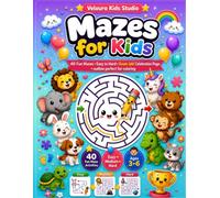 Mazes for Kids Ages 3-6: Fun Maze Activities | Easy to Hard | Outline Pages Perfect for Coloring | Great Job! Celebration Page
